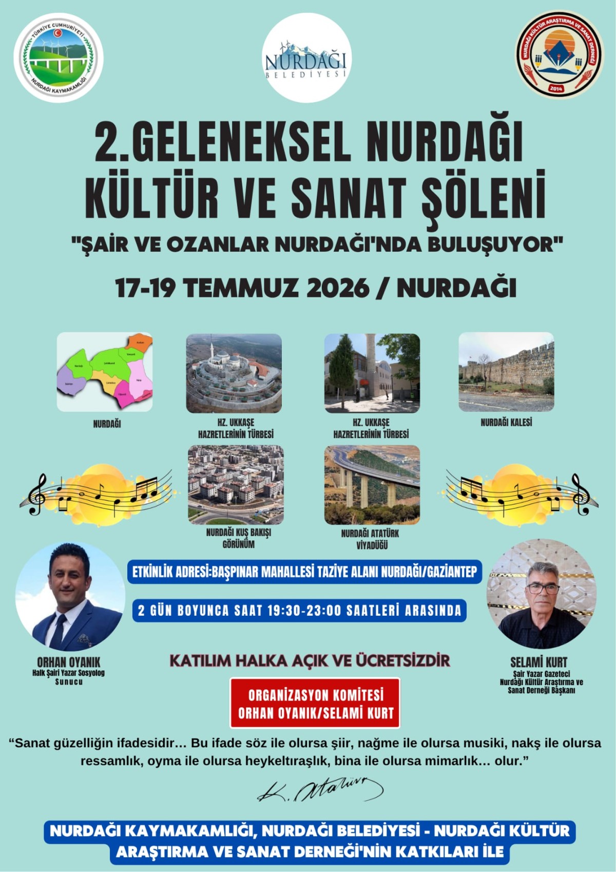 ŞAİRLER VE OZANLAR NURDAĞI'NDA BULUŞUYOR.